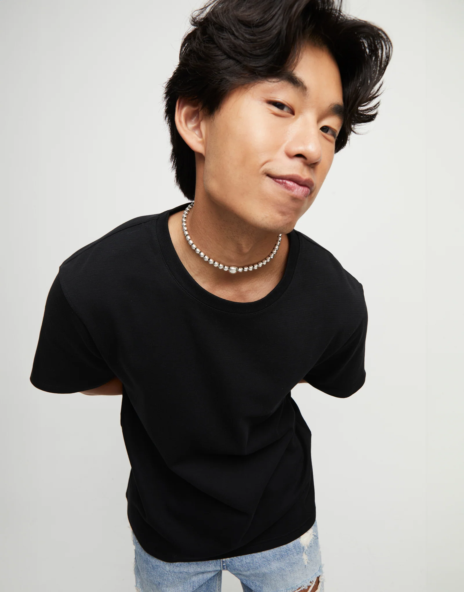 SER INTREPIDA SPHERE SILVER NECKLACE - Image 5