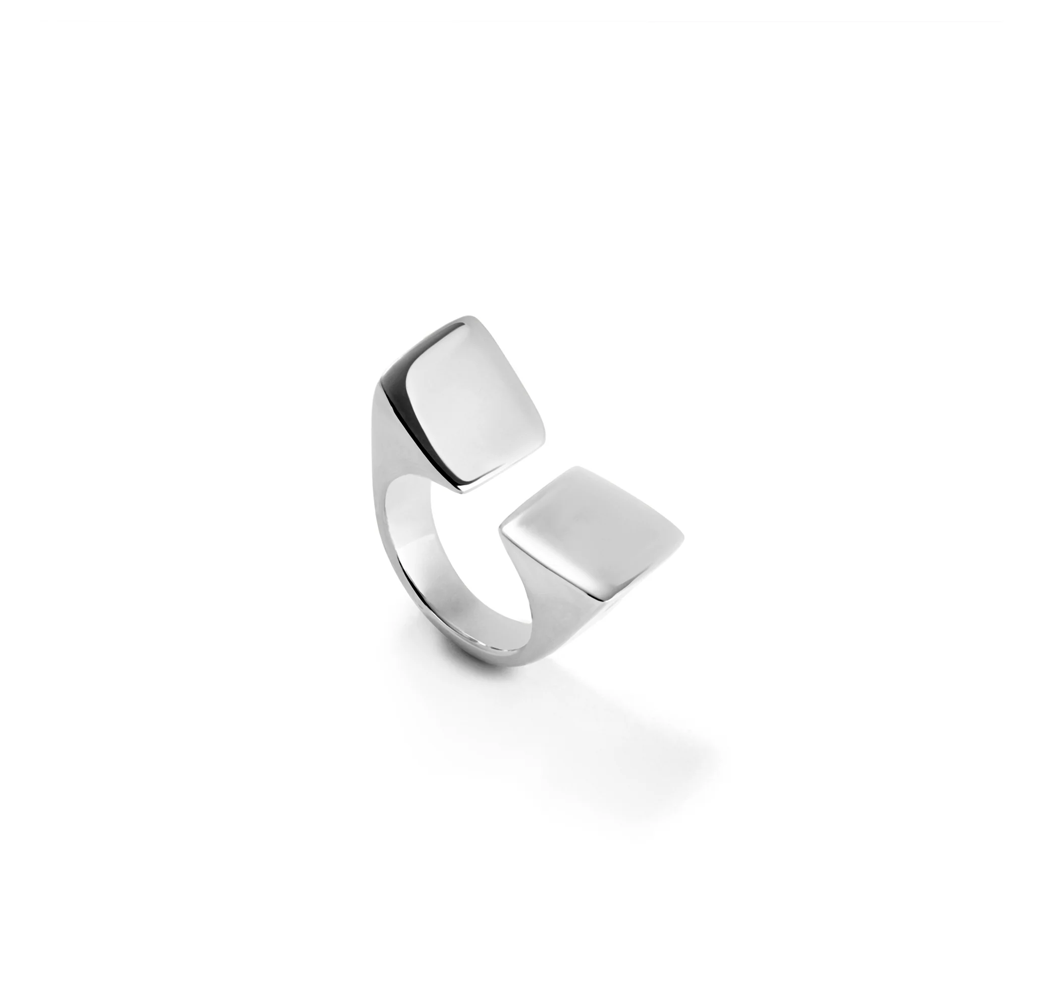 SER SIN COMPLEJOS SMOOTH SQUARE END SILVER RING - Image 3